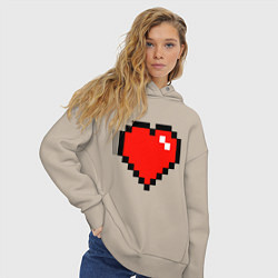 Толстовка оверсайз женская Minecraft Lover, цвет: миндальный — фото 2