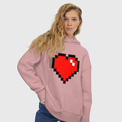 Толстовка оверсайз женская Minecraft Lover, цвет: пыльно-розовый — фото 2