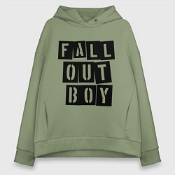 Толстовка оверсайз женская Fall Out Boy: Words, цвет: авокадо