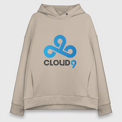 Толстовка оверсайз женская Cloud9, цвет: миндальный