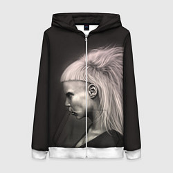 Толстовка на молнии женская Die Antwoord GIrl, цвет: 3D-белый