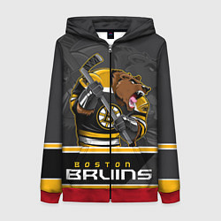 Толстовка на молнии женская Boston Bruins, цвет: 3D-красный