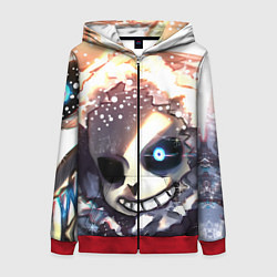 Женская толстовка на молнии Sans and snow