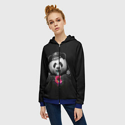Толстовка на молнии женская Donut Panda, цвет: 3D-синий — фото 2