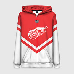 Толстовка на молнии женская NHL: Detroit Red Wings, цвет: 3D-белый