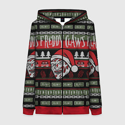 Женская толстовка на молнии Freddy Christmas