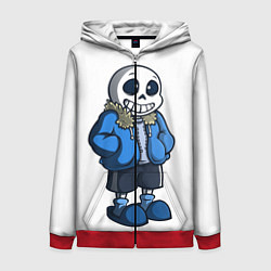 Толстовка на молнии женская Undertale, цвет: 3D-красный