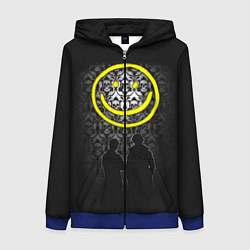 Толстовка на молнии женская Sherlock Smile, цвет: 3D-синий