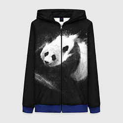 Толстовка на молнии женская Молочная панда, цвет: 3D-синий