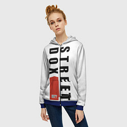 Толстовка на молнии женская STREET DOX Logo, цвет: 3D-синий — фото 2