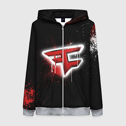 Толстовка на молнии женская FaZe Clan: Black collection, цвет: 3D-меланж