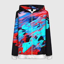 Толстовка на молнии женская Краски лета, цвет: 3D-белый