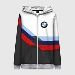 Толстовка на молнии женская BMW M SPORT, цвет: 3D-меланж