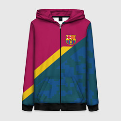 Толстовка на молнии женская Barcelona FC: Sport Camo 2018, цвет: 3D-черный