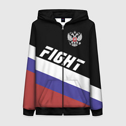 Женская толстовка на молнии Fight Russia
