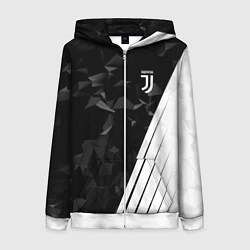 Толстовка на молнии женская FC Juventus: Abstract, цвет: 3D-белый