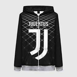 Толстовка на молнии женская FC Juventus: Black Lines, цвет: 3D-меланж