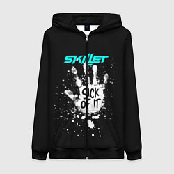 Толстовка на молнии женская Skillet: Sick of it, цвет: 3D-черный