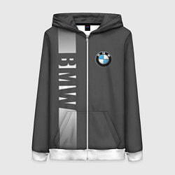 Толстовка на молнии женская BMW SPORT, цвет: 3D-белый