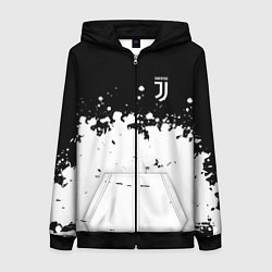 Толстовка на молнии женская FC Juventus Sport, цвет: 3D-черный