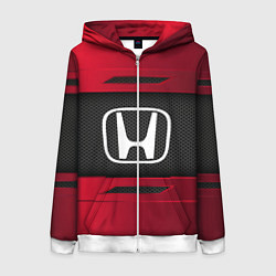 Толстовка на молнии женская Honda Sport, цвет: 3D-белый