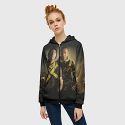 Толстовка на молнии женская 21 Pilots Boys, цвет: 3D-черный — фото 2