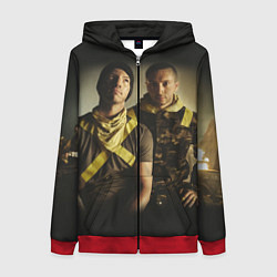 Толстовка на молнии женская 21 Pilots Boys, цвет: 3D-красный