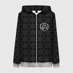 Толстовка на молнии женская Linkin Park: Black Carbon, цвет: 3D-меланж