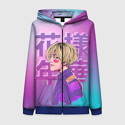 Толстовка на молнии женская Taehyung BTS, цвет: 3D-синий