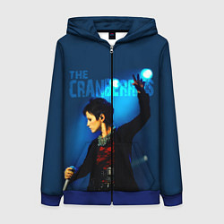 Толстовка на молнии женская The Cranberries, цвет: 3D-синий