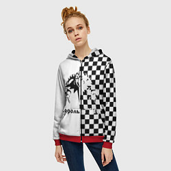 Толстовка на молнии женская Король и Шут, цвет: 3D-красный — фото 2