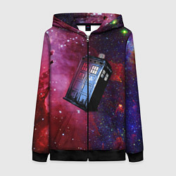 Толстовка на молнии женская Doctor Who, цвет: 3D-черный