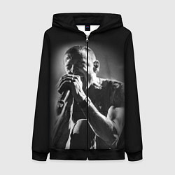 Толстовка на молнии женская Chester Bennington Linkin Park, цвет: 3D-черный