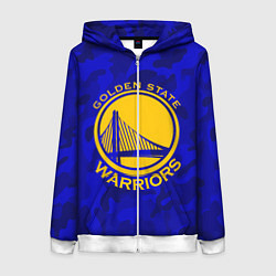 Толстовка на молнии женская GOLDEN STATE WARRIORS, цвет: 3D-белый