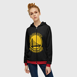 Толстовка на молнии женская GOLDEN STATE WARRIORS, цвет: 3D-красный — фото 2