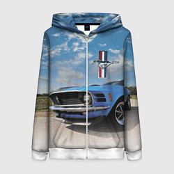 Толстовка на молнии женская Mustang, цвет: 3D-белый