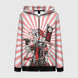 Толстовка на молнии женская Убийца розового солнца, цвет: 3D-черный