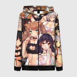 Женская толстовка на молнии Ahegao