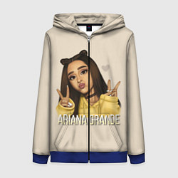 Толстовка на молнии женская Ariana Grande Ариана Гранде, цвет: 3D-синий
