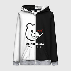 Толстовка на молнии женская Monokuma, цвет: 3D-меланж