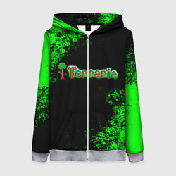 Толстовка на молнии женская Terraria, цвет: 3D-меланж