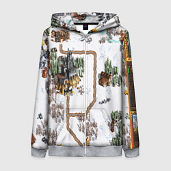 Толстовка на молнии женская Heroes of Might and Magic, цвет: 3D-меланж