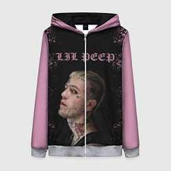 Толстовка на молнии женская LiL PEEP, цвет: 3D-меланж