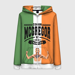 Толстовка на молнии женская Conor McGregor, цвет: 3D-белый