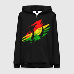 Женская толстовка на молнии Боб Марли