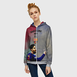 Толстовка на молнии женская Messi, цвет: 3D-меланж — фото 2