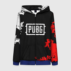 Толстовка на молнии женская PUBG, цвет: 3D-синий