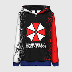 Толстовка на молнии женская UMBRELLA CORP, цвет: 3D-синий