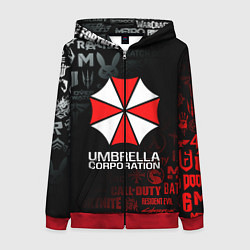 Женская толстовка на молнии RESIDENT EVIL UMBRELLA CORP