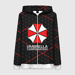 Толстовка на молнии женская UMBRELLA CORP, цвет: 3D-белый